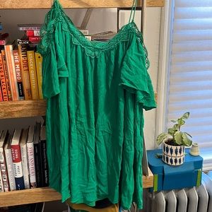 Alice and Olivia green beach coverup